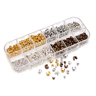 Brass Crimp Beads Covers KK-TA0007-01-1