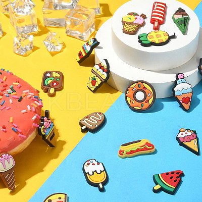 38Pcs 19 Styles Cute PVC Plastic Cabochons KY-CJ0001-65-1