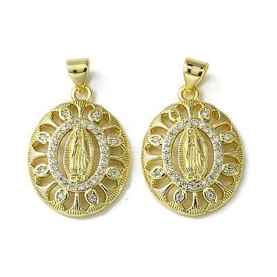 Brass Micro Pave Cubic Zirconia Pendants KK-H472-53J-G-1