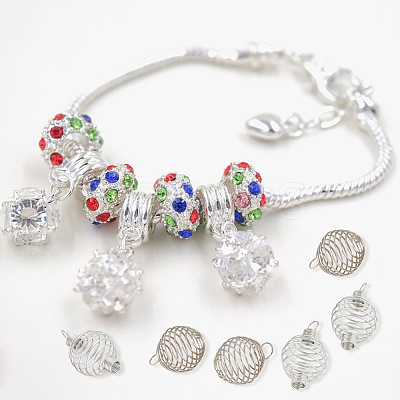 30Pcs 2 Styles Steel & 304 Stainless Steel Wire Pendants STAS-DC0012-65-1