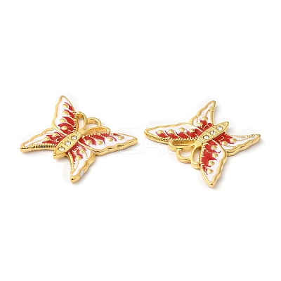 Real 18K Gold Plated 304 Stainless Steel Rhinestone Pendants STAS-A084-24G-01-1