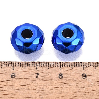 UV Plating Iridescent Transparent Acrylic European Beads OACR-E033-22-06-1