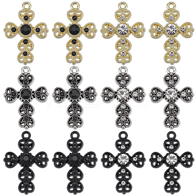 24Pcs 6 Colors Alloy Pendants FIND-SC0007-69-1