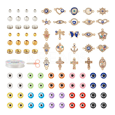 DIY Evil Eye Bracelet Making Kit DIY-TA0004-42-1