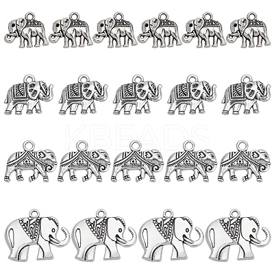 56Pcs 4 Styles Alloy Pendants FIND-SC0007-96-1