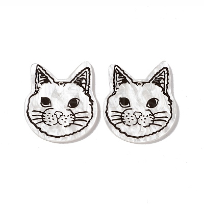 Opaque Acrylic Pendants SACR-G023-B02-1