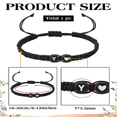 1Pc Adjustable Nylon Cord Braided Bracelets for Women Men BJEW-LP0001-31A-Y-1