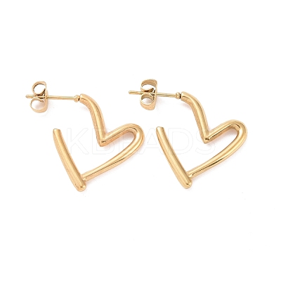Ion Plating(IP) 304 Stainless Steel Stud Earring for Women EJEW-F287-01G-1