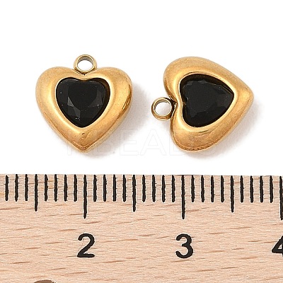 Ion Plating(IP) 304 Stainless Steel Micro Pave Cubic Zirconia Pendants STAS-S131-17G-01-1