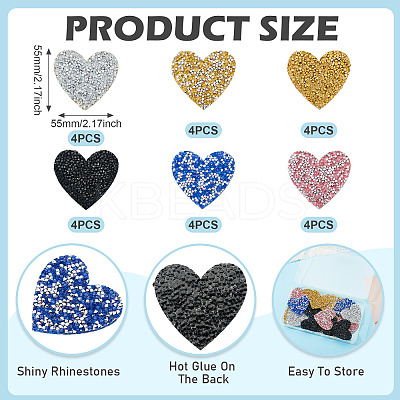 Polyester Hotfix Rhinestone Iron on Patches Applique Patch FIND-TA0002-53D-1