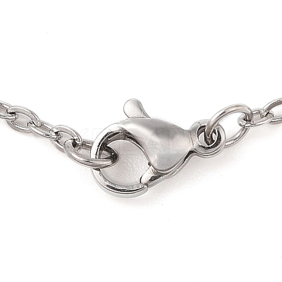 Non-Tarnish 304 Stainless Steel Pendant Necklaces NJEW-P001-10P-1