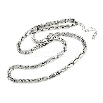 304 Stainless Steel Link Chain Necklaces for Women Men NJEW-Z093-02P-1