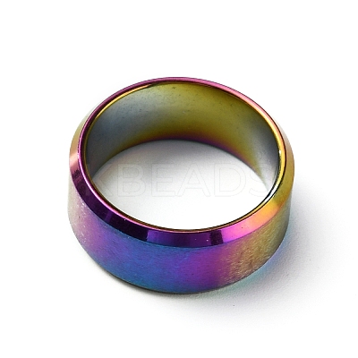 201 Stainless Steel Wide Band Finger Rings for Women Men RJEW-WH0009-13A-M-1