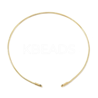 Ion Plating(IP) 304 Stainless Steel Round Snake Chain Bracelet Making BJEW-M293-11G-1