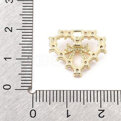 Brass Micro Pave Clear Cubic Zirconia Pendants KK-K371-29B-G-1