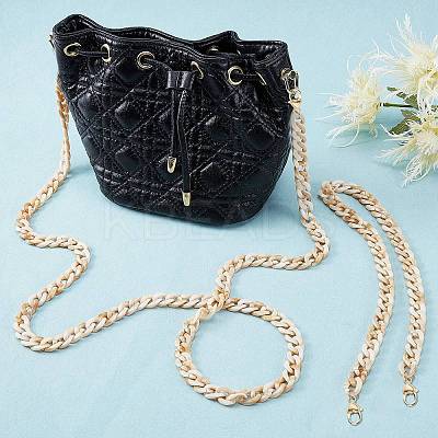 2 Pcs Acrylic Bag Strap Chains AJEW-WR0001-08-1