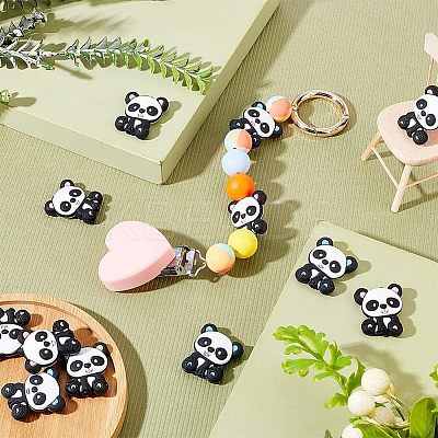 12Pcs 3 Colors Food Grade Eco-Friendly Silicone Focal Beads SIL-CA0001-28-1