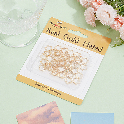60Pcs Rack Plating Alloy Bead Frames FIND-BBC0002-34-1