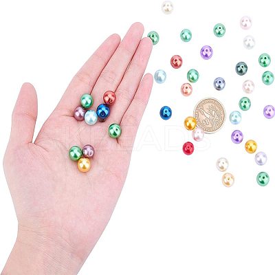 Glass Pearl Beads HY-PH0008-10mm-01M-1