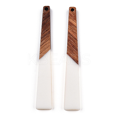 Opaque Resin & Walnut Wood Big Pendants RESI-TAC0017-46-C01-1
