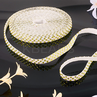 3 Yards Resin Self Adhesive Sewing Trim Hotfix Rhinestone Tape DIY-TA0013-15E-1