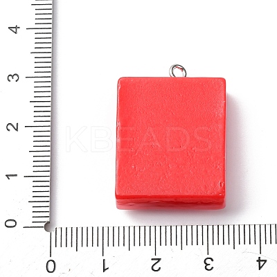 Christmas Opaque Resin Pendants LS-RESI-A049-05G-1