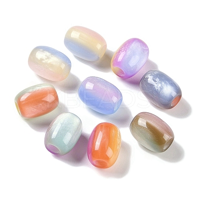 Triple Color Resin European Beads RESI-F055-13-1