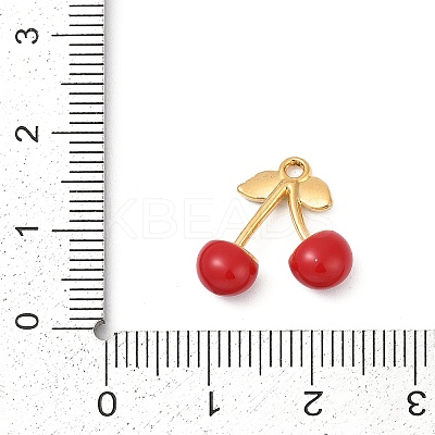 Brass Enamel Pendants KK-U054-02G-01-1