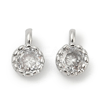 Brass Pave Cubic Zirconia Pendants KK-H204-03P-01-1