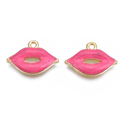 Rack Plating Alloy Enamel Pendants ENAM-T011-116B-1