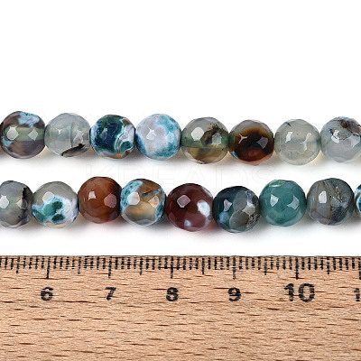 Dyed & Heated Natural Fire Crackle Agate Beads Strands G-N359-01A-04-1