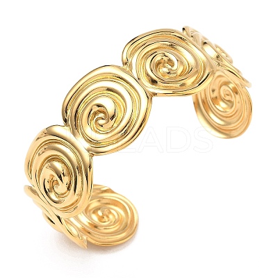 Conch 304 Stainless Steel Cuff Bangles BJEW-B158-02G-1