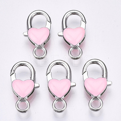 Alloy Enamel Lobster Claw Clasps PALLOY-Q441-031A-RS-1