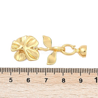 Brass Fold Over Clasps KK-U016-26G-1