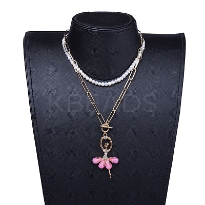 Pendant & Beaded Necklaces Sets NJEW-JN02783-1