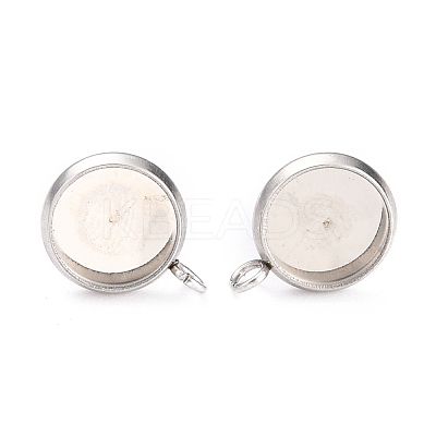 Non-Tarnish 304 Stainless Steel Stud Earring Settings STAS-B003-01P-1