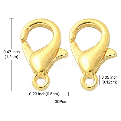 Zinc Alloy Lobster Claw Clasps FIND-YW0001-71G-1