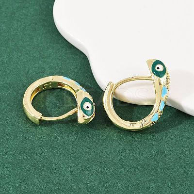 Brass Micro Pave Cubic Zirconia Hoop Earrings EJEW-B146-02G-10-1