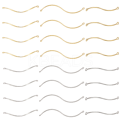 24Pcs 6 Styles Brass Connector Charms FIND-GA0004-08-1
