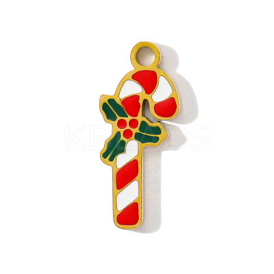 304 Stainless Steel Enamel Pendants STAS-OY001-74G-1