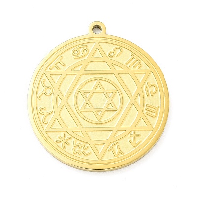 304 Stainless Steel Pendants STAS-M302-01G-1