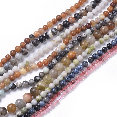 Natural Gemstone Beads Strands G-F591-03-1