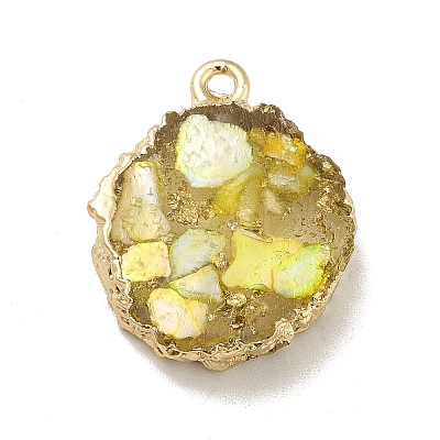 Transparent Resin Pendants CRES-F022-03A-1