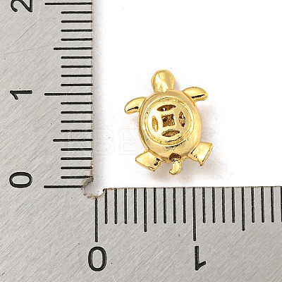 Rack Plating Brass Micro Pave Clear Cubic Zirconia Beads KK-P277-30G-1