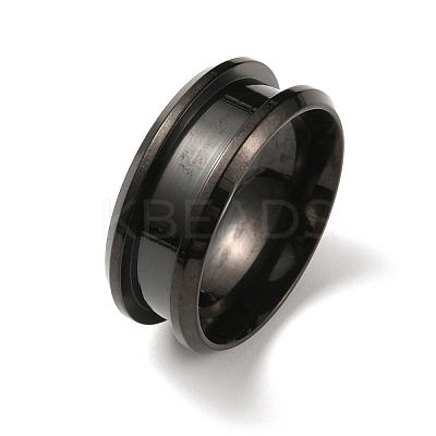 304 Stainless Steel Grooved Finger Ring Settings RJEW-WH0010-08A-EB-1