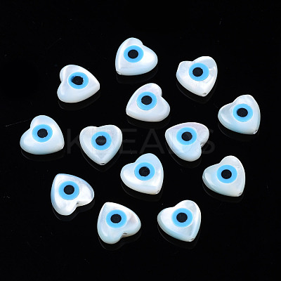 Natural White Shell Mother of Pearl Shell Beads SSHEL-N034-82D-01-1