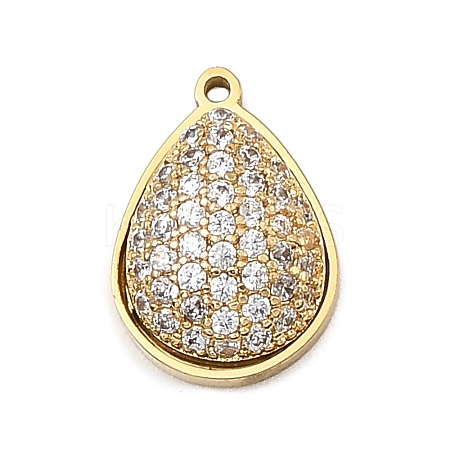 304 Stainless Steel Micro Pave Cubic Zirconia Charms LS-STAS-I356-04G-05-1