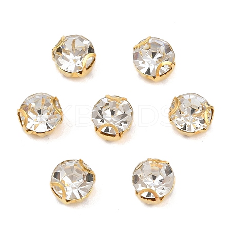 Flat Round Sew on Rhinestone Montee Beads STAS-B107-01C-01G-1