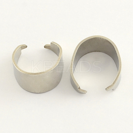 Tarnish Resistant 201 Stainless Steel Snap on Bails STAS-R063-12-1