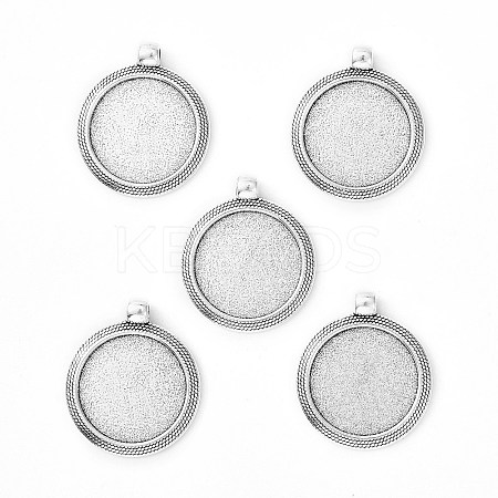 Tibetan Style Alloy Pendant Cabochon Settings LS-TIBEP-N003-71AS-1